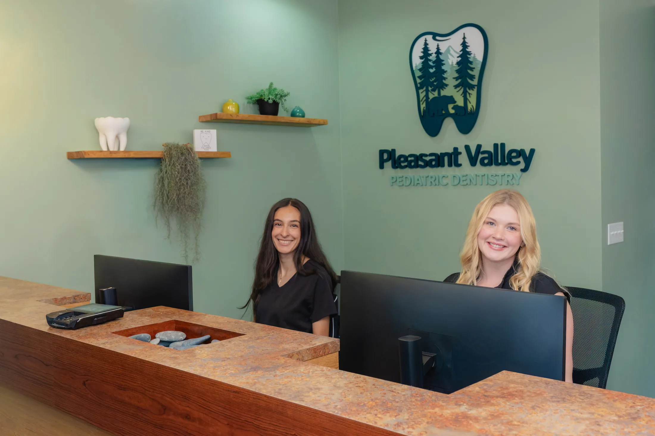 Front desk team at Pleasant Valley Pediatric Dentistry in Vancouver, WA